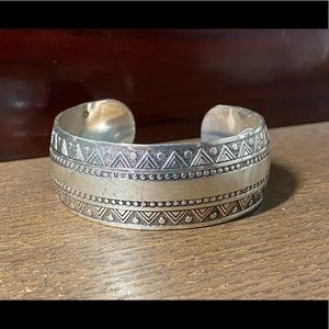 NWT Silver Metal Cuff Bracelet